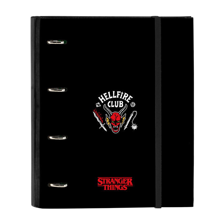 Reliure à anneaux Stranger Things Noir 27 x 32 x 3.5 cm Reliure à anneaux Stranger Things Noir 27 x 32 x 3.5 cm