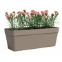 Artevasi 5600442837384 Jardinière Rectangulaire Gris Taupe Plastique L49.9 x P20 x H18.1cm