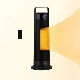 Oceanic Radiateur soufflant céramique oscillant 2000W, télécommande, 3 modes de chauffage, minuterie 12h, noir - Chauffage d'appoint