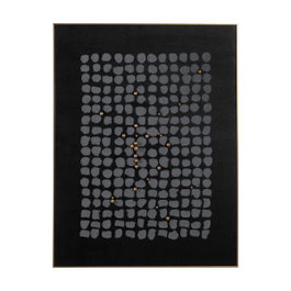BigBuy Home Toile polystyrène Abstrait Noir et Gris 90 x 120 cm