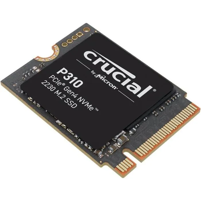 Crucial CT2000P310SSD2 - SSD Interne P310 2 To, PCIe Gen4 NVMe M.2 2230, Vitesse Lecture 7100 Mo/s, pour PC Portable et Console de Jeu