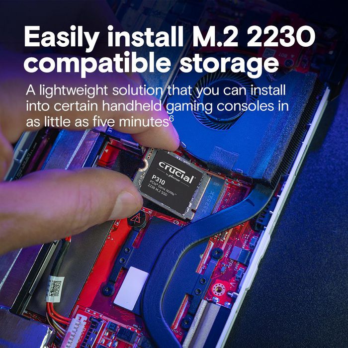 Crucial P310 SSD 2TB M.2 2230 PCIe Gen4 NVMe - Disque SSD interne pour Gaming et PC Portables (Steam Deck, ASUS ROG Ally) Crucial P310 SSD 2TB M.2 2230 PCIe Gen4 NVMe - Disque SSD interne pour Gaming et PC Portables (Steam Deck, ASUS ROG Ally)