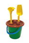 AVC - Cubo de playa surtido en colores avec seau, pelle, râteau et tamis - Modèles assortis pour plage, enfants à partir de 10 mois