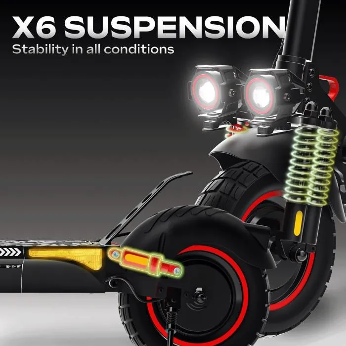 Urbanglide E-Cross Duo - Trottinette électrique tout-terrain 800W - Autonomie 60 km - Vitesse max 25 km/h - Pneus 10 pouces - Double frein à disque