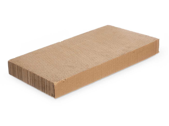 Mascow Grattoir Rectangulaire pour Chat 45x5x25 cm en Carton Marron (Set de 12)