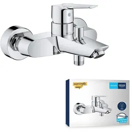 GROHE Mitigeur Monocommande Bain-Douche Start 24206002 avec Inverseur Automatique, Mousseur Economique et Limiteur de Débit Ajustable, Chrome