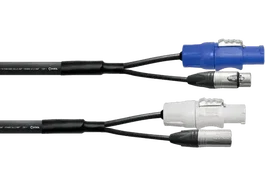 CORDIAL Câble DMX XLR 5 broches + PowerCON 5 mètres
