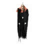 BigBuy Home Squelette Suspendu avec Cape Noire et Foulard Rouge 95 cm