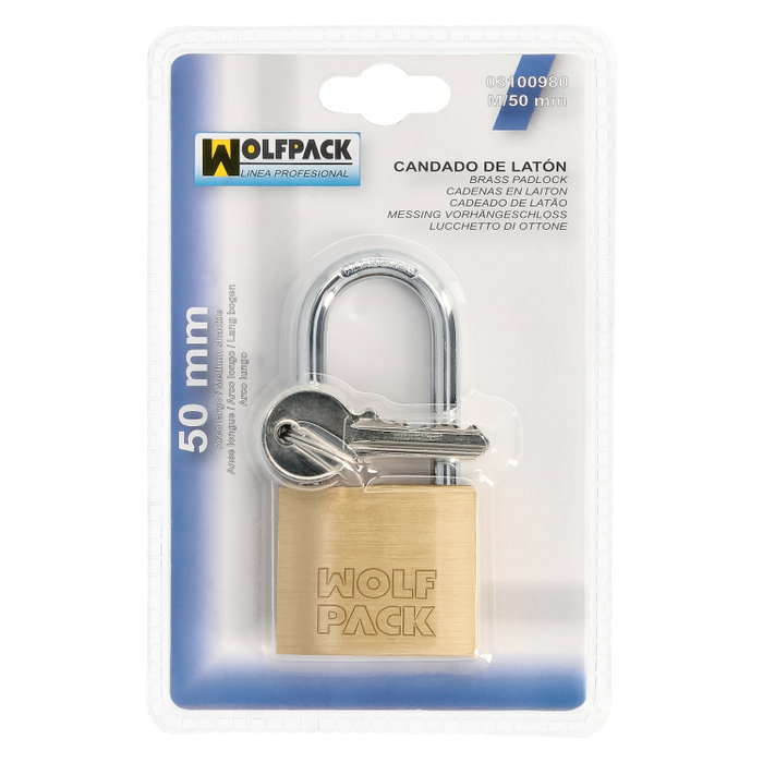WOLFPACK LINEA PROFESIONAL Chaîne en laiton anse longue 50 mm WOLFPACK LINEA PROFESIONAL Chaîne en laiton anse longue 50 mm