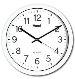 SAMI Horloge murale sami red. 30cm blanc