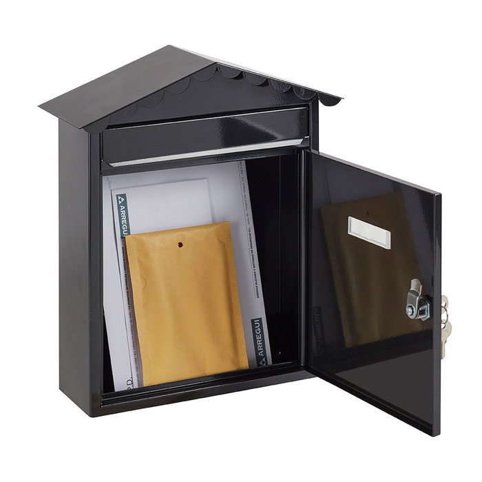Arregui Visit Boîte aux lettres individuelle extérieure acier noir 30 x 11 x 36 cm Arregui Visit Boîte aux lettres individuelle extérieure acier noir 30 x 11 x 36 cm