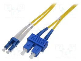 DIGITUS Patch cord en fibre optique OS2 LC/UPC, SC/UPC 1m