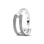 Bague Femme Pandora SIGNATURE LOGO & PAVE DOUBLE BAND - RING - SIZE 52
