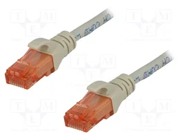 DIGITUS Cordon de raccordement Cat 6 U/UTP RJ45, 1m, gris