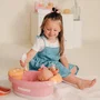 Smoby Baby Nurse Baignoire balnéo pour poupon avec jets d'eau, bulles, lumières LED, douchette et accessoires, pour enfant à partir de 3 ans