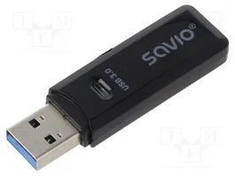 SAVIO AK-64 Lecteur de cartes mémoire USB 3.0, USB A, 5Gbps