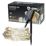 Bambasy Guirlande LED solaire 10M 8 fonctions Lumière chaude