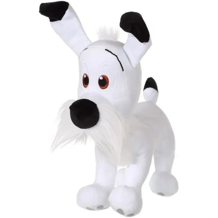 Gipsy Toys Peluche Idéfix et les Irréductibles 30 cm Blanc Noir - Boîte cadeau