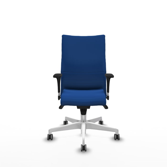 Piqueras Y Crespo Chaise Albacete Confidente, Bleu, Similicuir, Base Blanche
