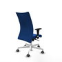 Piqueras Y Crespo Chaise Albacete Confidente, Bleu, Similicuir, Base Blanche