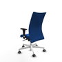 Piqueras Y Crespo Chaise Albacete Confidente, Bleu, Similicuir, Base Blanche