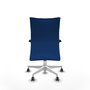 Piqueras Y Crespo Chaise Albacete Confidente, Bleu, Similicuir, Base Blanche