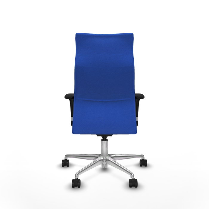 Piqueras Y Crespo Fauteuil Albacete Bleu avec Mécanisme Synchrone et Base Aluminium