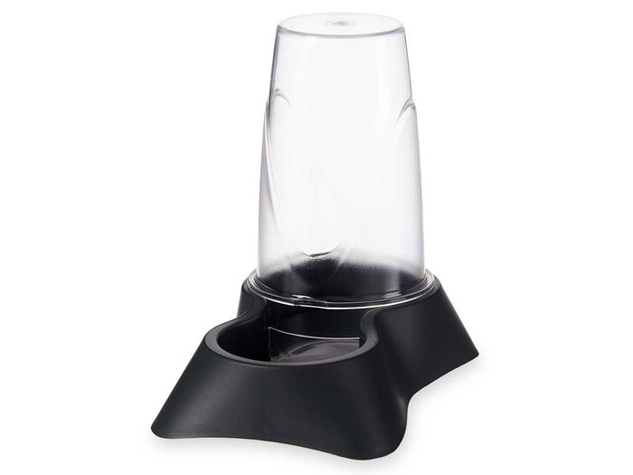 Mascow Comedero Bebedero Plastique 3,5L Antracite Antidérapant 21,5x32,5x32,5 cm (Set de 4)