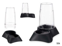 MASCOW Mangeoire-Abreuvoir en Plastique Anthracite 3,5L