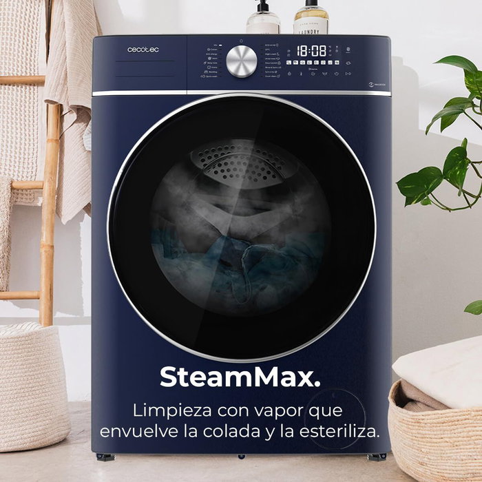 Cecotec Lave-linge 8 kg 1400 tr/min Bolero DressCode 8800 Inverter Acier inoxydable