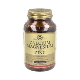 SOLGAR Calcium Magnésium Plus Zinc 100 Comprimés Complément Alimentaire Os et Muscles