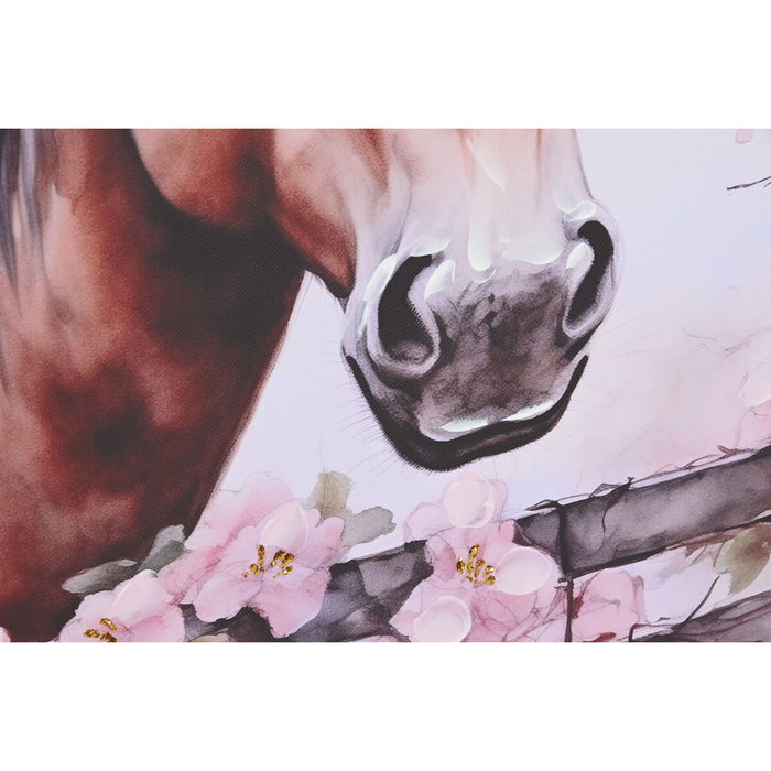 Home ESPRIT Toile Bois MDF Cheval Shabby Chic 80 x 2,5 x 60 cm