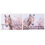 Home ESPRIT Toile Bois MDF Cheval Shabby Chic 80 x 2,5 x 60 cm