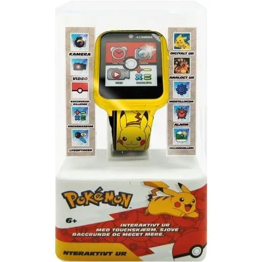 Kids Licensing Montre interactive Pokemon avec écran personnalisable, podomètre, calculatrice, enregistreur vocal et recharge USB - POK4260