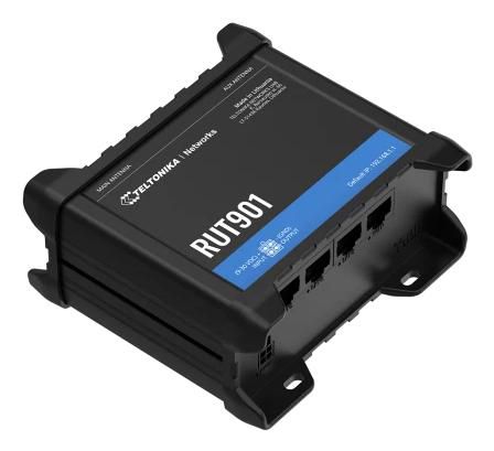 Teltonika Networks RUT901 - Routeur 4G LTE avec 3 ports RJ-45 10/100 Mbps, Wi-Fi, RUTOS, alimentation UE