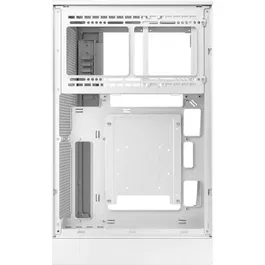 Deepcool CH270 Digital - Boîtier PC Mini Tour Blanc, M-ATX, Façade Mesh, Panneau Verre Trempé, Afficheur Digital, 1 Ventilateur RGB 120mm, USB Type-C, USB 3.0