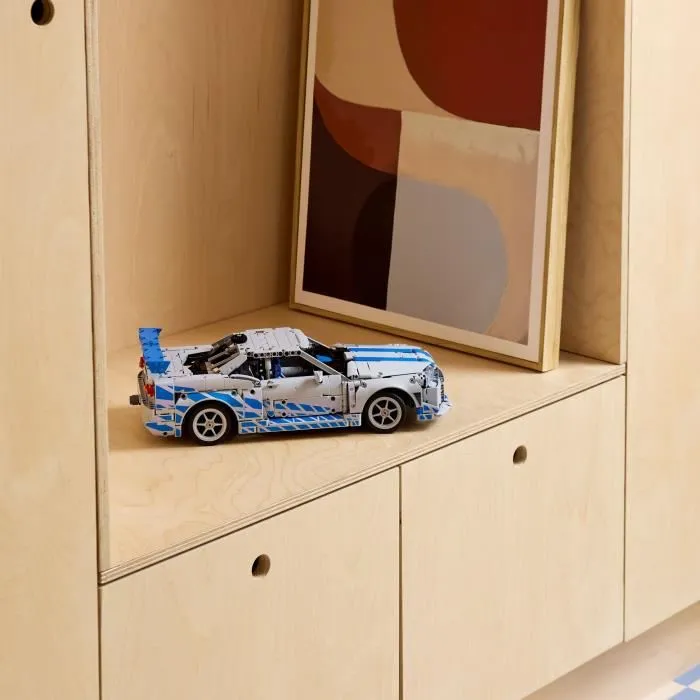 Lego Technic Set 42210 - Maquette Constructible Nissan Skyline GT-R (R34) pour Adultes, Modèle du Film 2 Fast 2 Furious, 1410 Pièces, Fonction Drift, Moteur 6 Cylindres