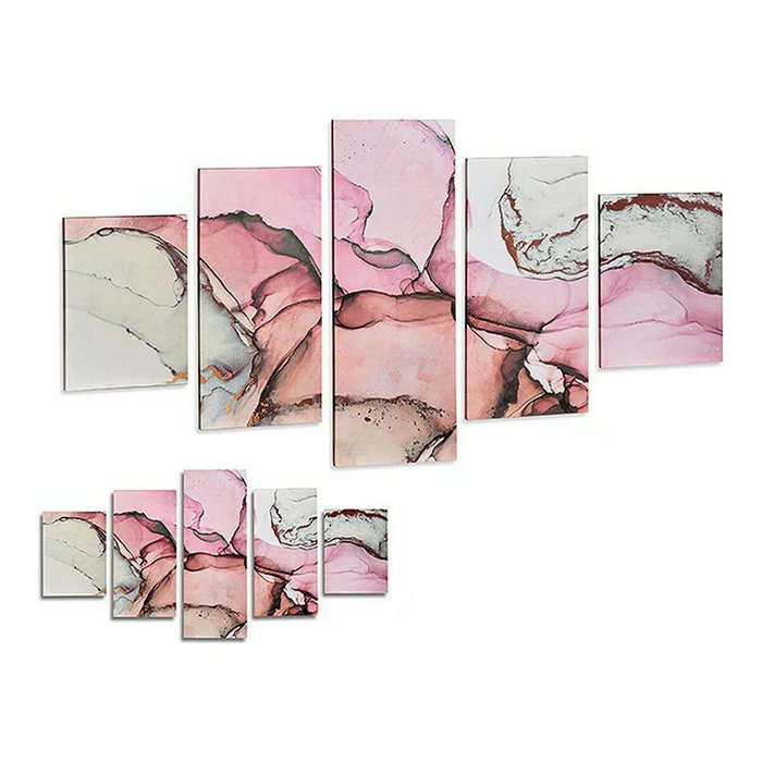 GIFTDECOR Lot de 4 Toiles Marbre Rose