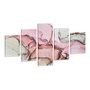 GIFTDECOR Lot de 4 Toiles Marbre Rose