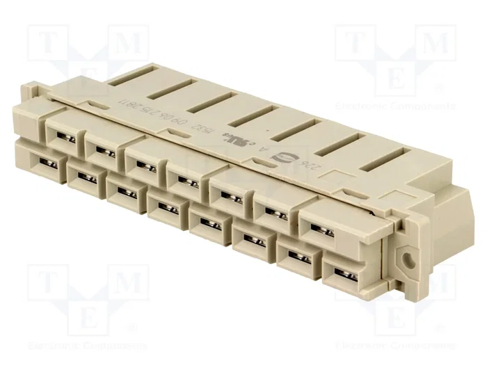 HARTING Connecteur DIN 41612 femelle 15 broches droit 15A
