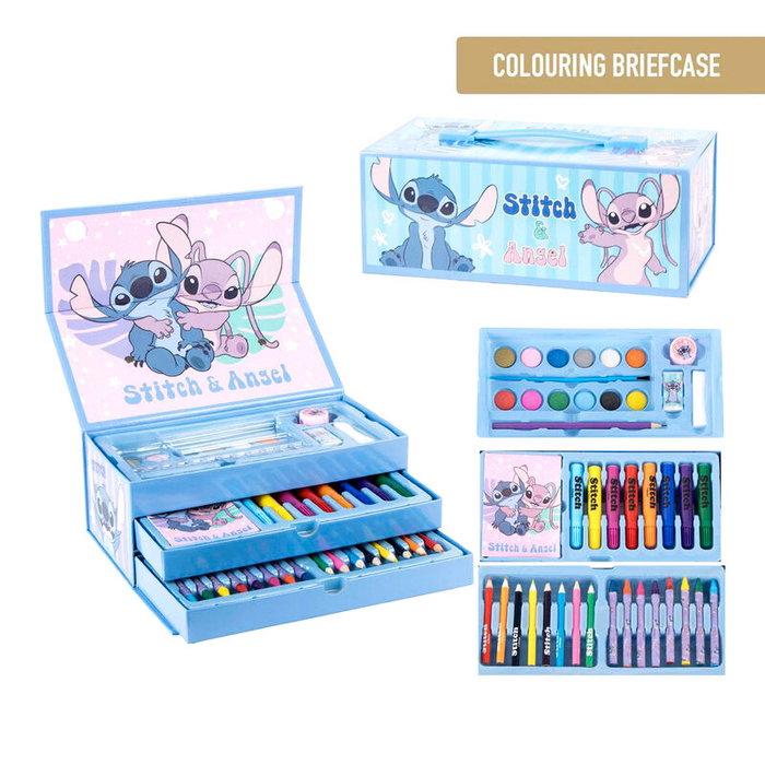 Cerdá Mallette de Coloriage Stitch Bleue