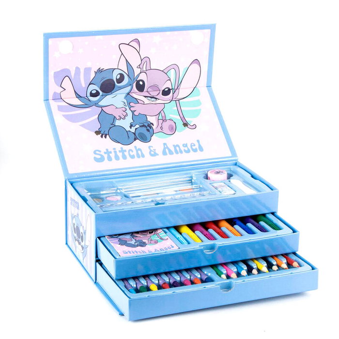 Cerdá Mallette de Coloriage Stitch Bleue