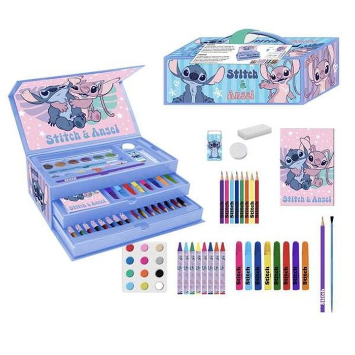 Cerdá Mallette de Coloriage Stitch Bleue