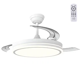 Martina - Ventilateur de plafond avec lumière LED intégrée, fonction été/hiver 48W Blanc, 3 pales, 5040 lm, CCT 3500-6500K, télécommande et temporisateur