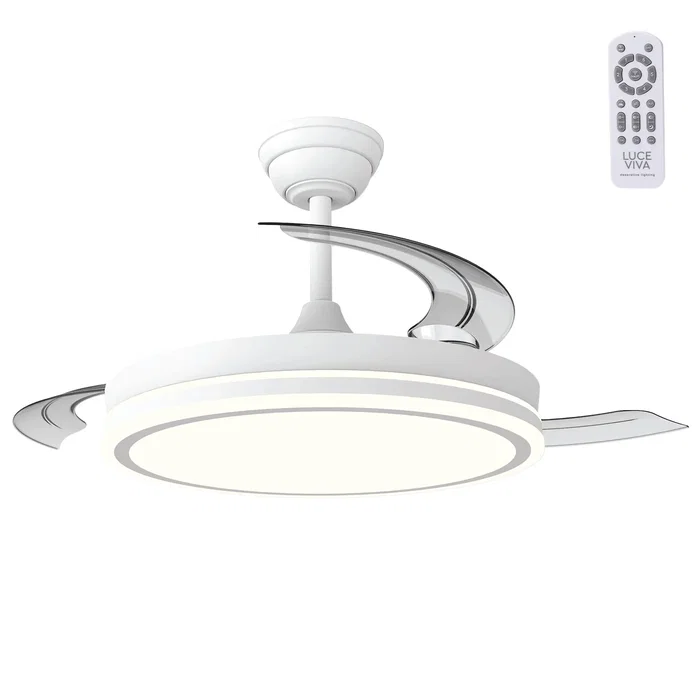 Martina - Ventilateur de plafond avec lumière LED intégrée, fonction été/hiver 48W Blanc, 3 pales, 5040 lm, CCT 3500-6500K, télécommande et temporisateur Martina - Ventilateur de plafond avec lumière LED intégrée, fonction été/hiver 48W Blanc, 3 pales, 5040 lm, CCT 3500-6500K, télécommande et temporisateur