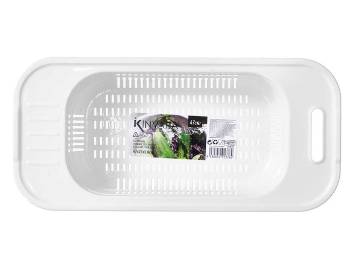 KINVARA Égouttoir de fregadero blanc 47 cm