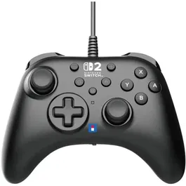 Hori Horipad - Manette filaire pour Nintendo Switch, Switch OLED et Switch 2 - Bouton C, boutons arrière programmables et sticks analogiques précis - Noir