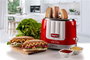 Ariete 206/00 - Machine à Hot-dogs Party Time Rouge - Compacte, rapide, avec chauffage 2 pains et 5 niveaux de cuisson pour salchichas Frankfurt
