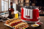 Ariete 206/00 - Machine à Hot-dogs Party Time Rouge - Compacte, rapide, avec chauffage 2 pains et 5 niveaux de cuisson pour salchichas Frankfurt