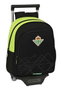 Safta Moch 006+Carro 705, Sac à Dos à Roulettes Real Betis Balompié, Dimensions 28x34x10 cm, Polyester 600D, Noir et Vert Citron, 3 Ans